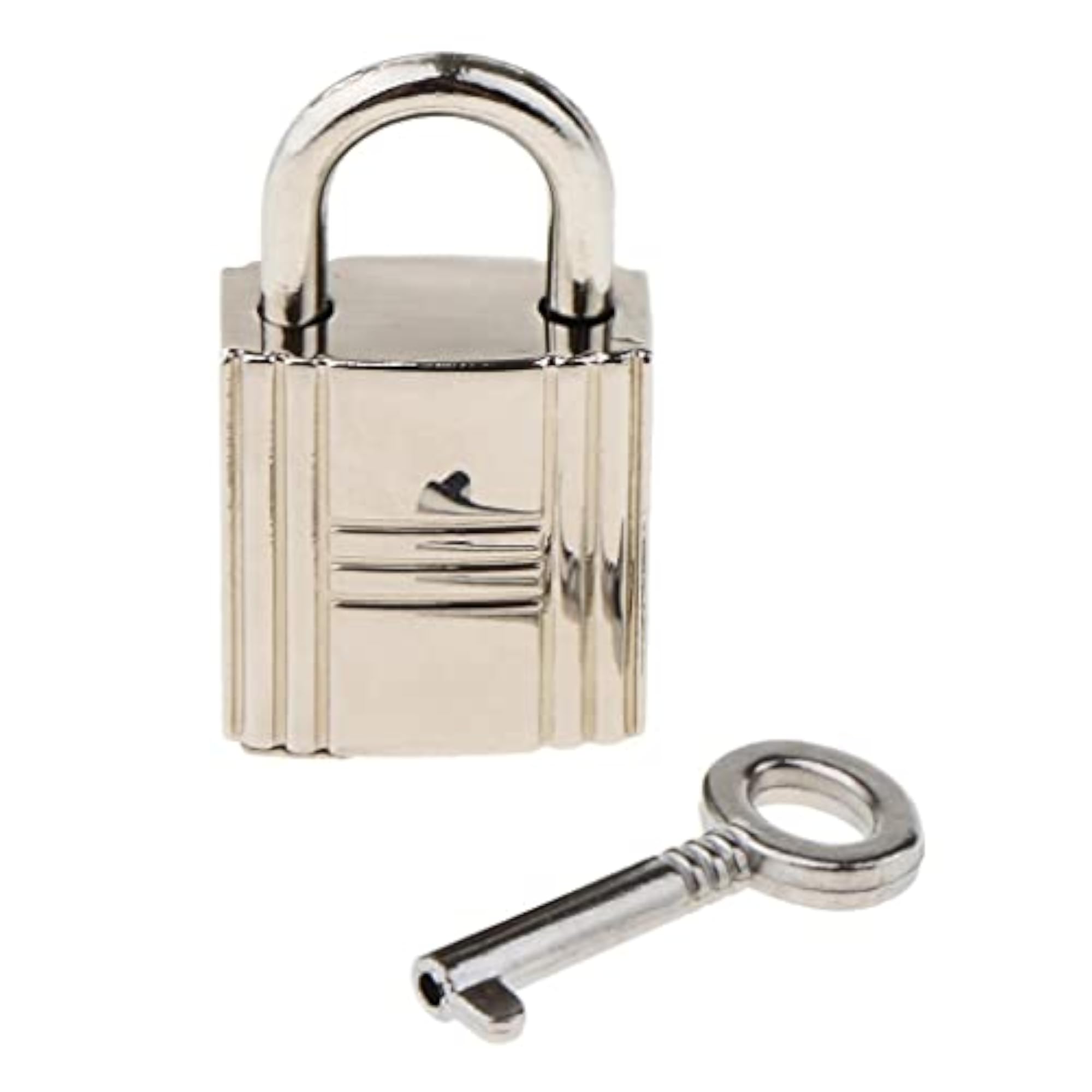 Cute Security Travel Lock Alloy Padlock with Key, Silver